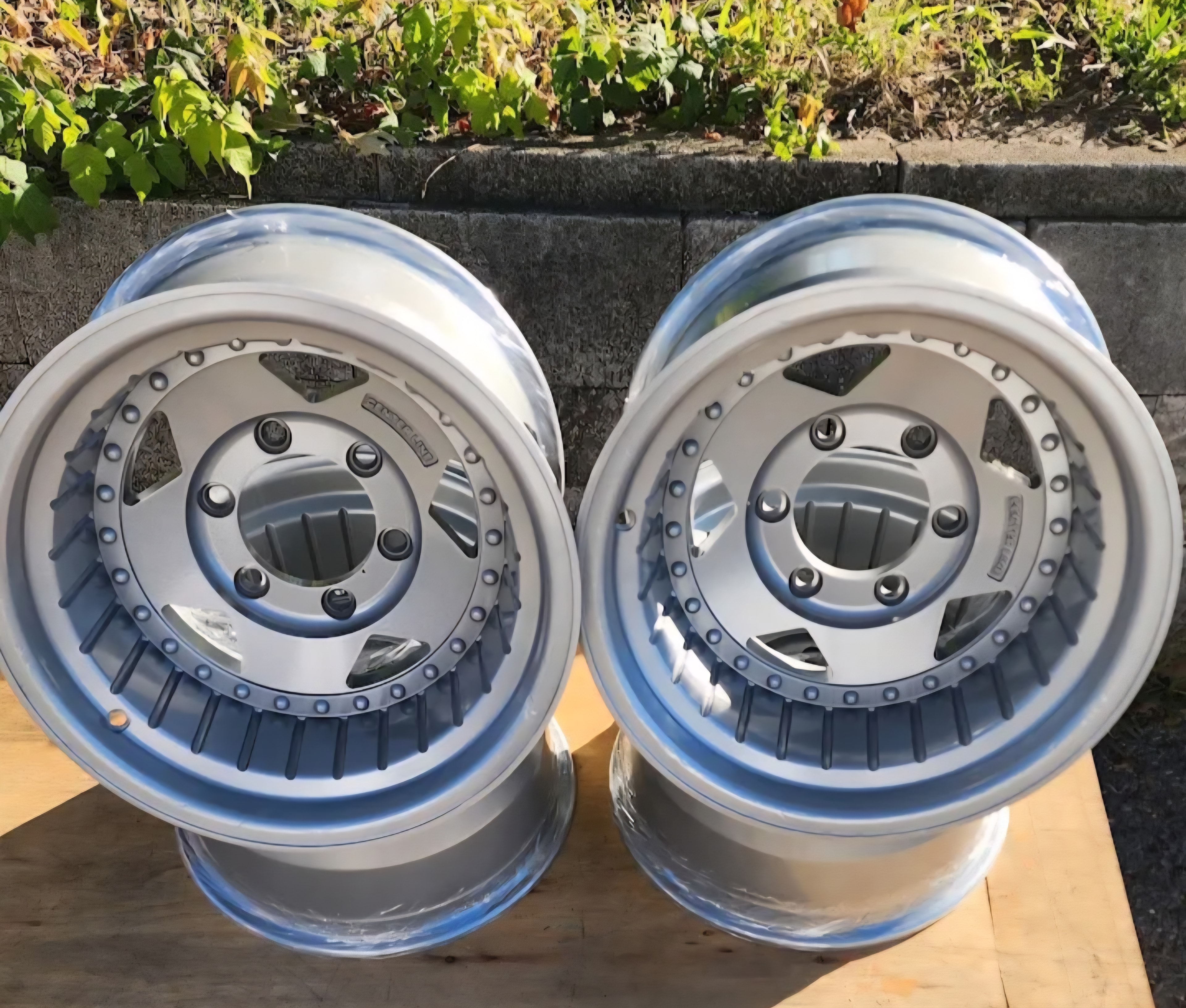 Silver Beadlock Wheels