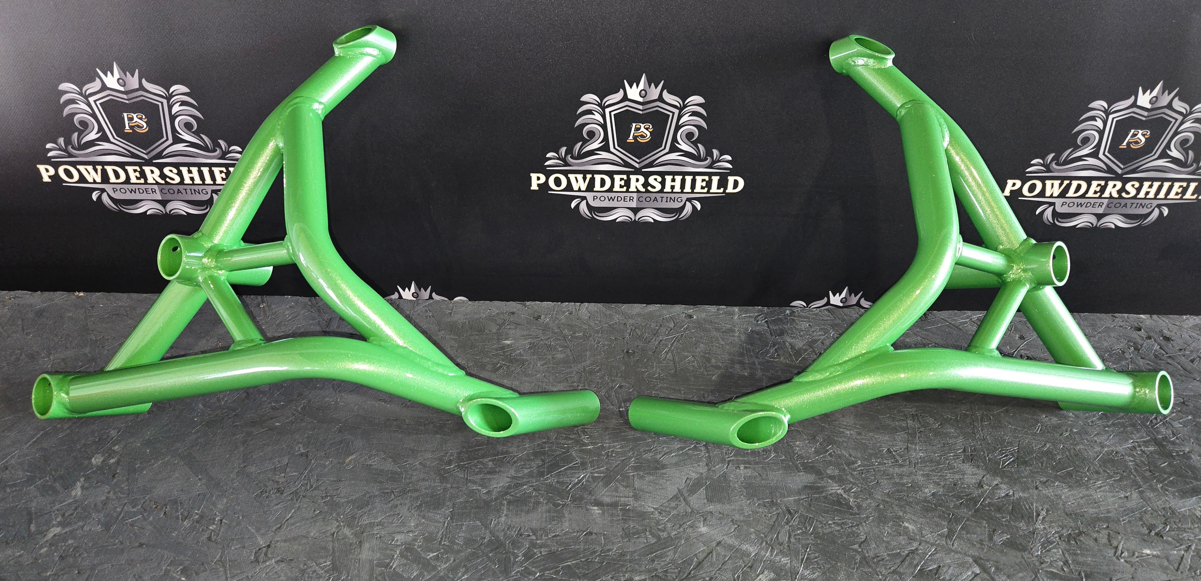 Green Powder Coated Suspension A-Arms