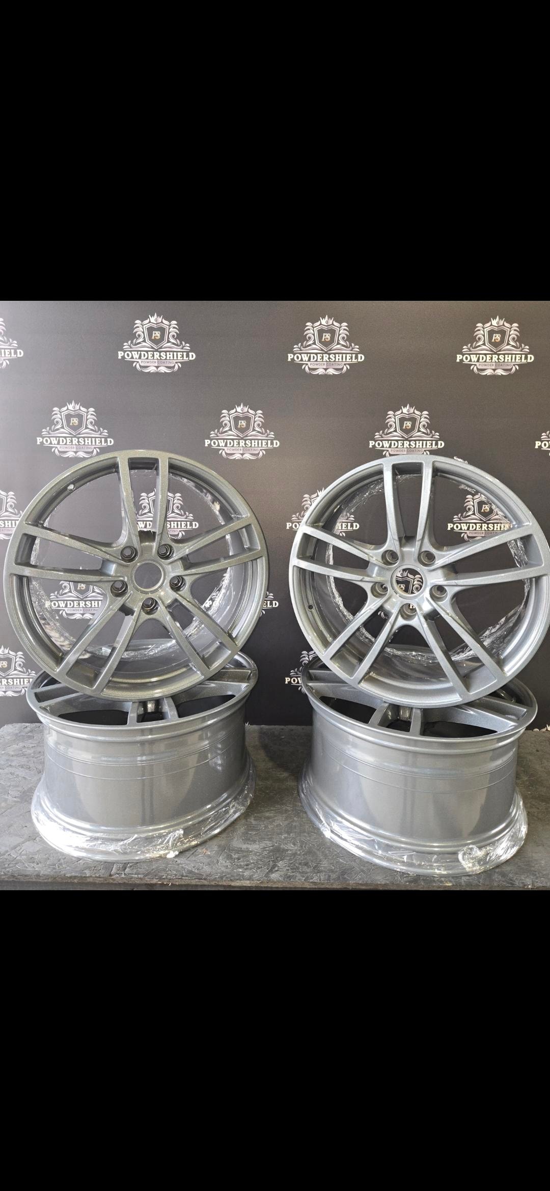 Silver Powder Coated Alloy Wheels